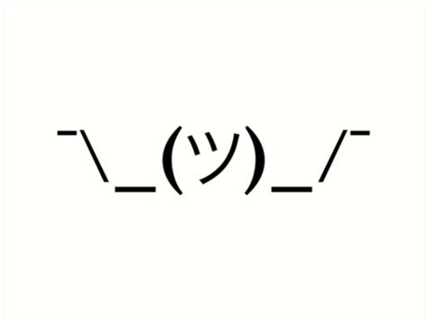 ascii shrugging|ascii shrug face.